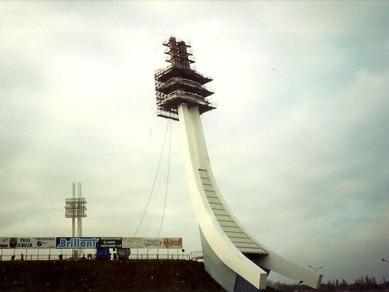 wieża stadionu w Poznaniu